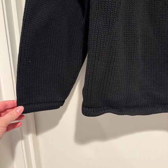 J. Crew Vintage Black Knit Rollneck Turtleneck Sweater - Picture 3 of 5